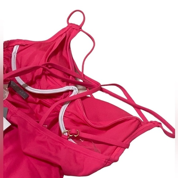 La Blanca Island Goddess Pink One Piece Double Strappy Swimwear Size 2 (… - Picture 5 of 14